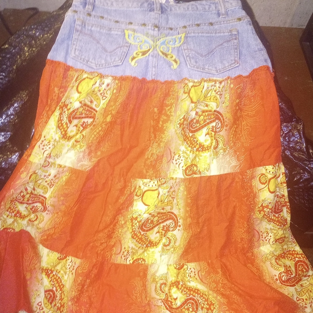 Squeeze Girls Boho Style Maxi Skirt